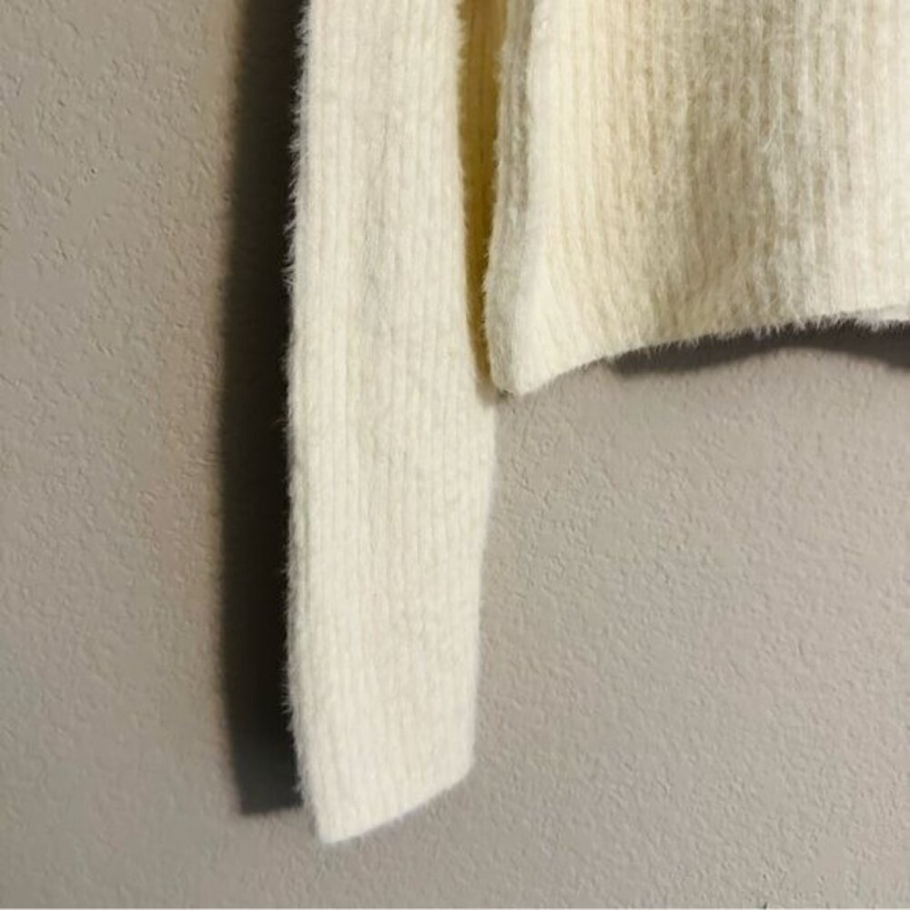 Fornia los angeles crop ivory hoodie sweatshirt size small - Picture 12 of 13